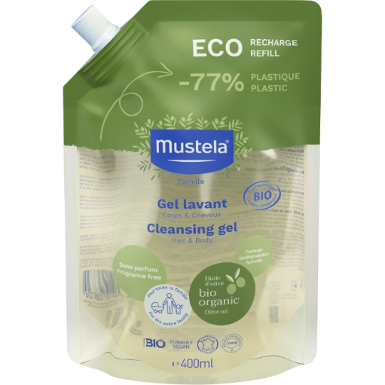 Gel douche bébé Corps Et Cheveux Bio MUSTELA