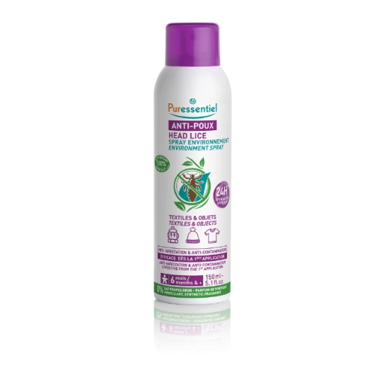 Spray Anti-Poux pour Textiles & Objets Anti-Infestation & Anti-Contamination à Partir de 6mois et + PURESSENTIEL