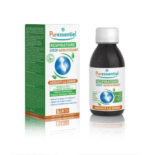 Sirop Adoucissant Respiratoire Gorge et Cordes Vocales Irritées Miels Bio PURESSENTIEL
