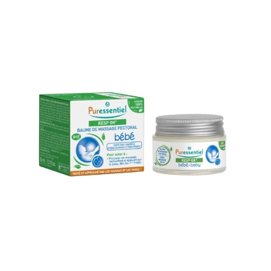 Baume Pectoral Bébé Apaise et Dégage les Voies Respiratoires PURESSENTIEL