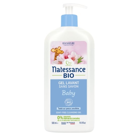Gel douche bébé Sans savon Bio NATESSANCE