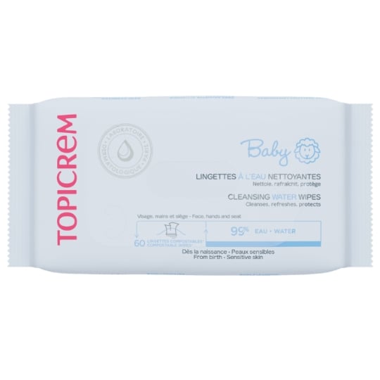 Lingettes bébé à l'Eau Nettoyantes TOPICREM