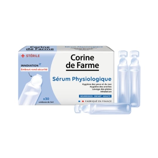 Sérum Physiologique Embout Rond Sécurité X30 CORINE DE FARME