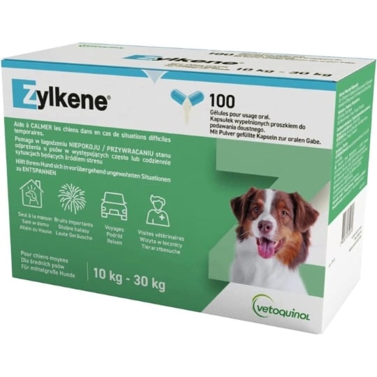 Vétoquinol Zylkène Chien 10 - 30 Kg - 100 Gélules ZYLKÈNE