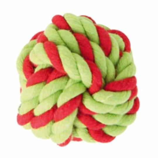 Jouet Pour Chien "balle À Corde" 7cm Rouge PARIS PRIX