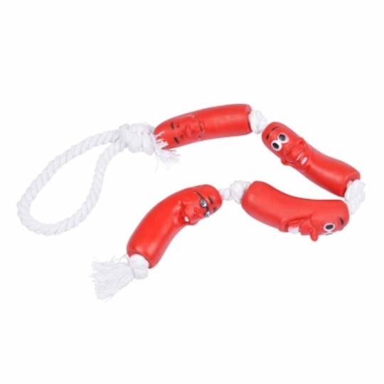 Jouet Pour Chien "chaîne De Saucisses" 7cm Rouge PARIS PRIX