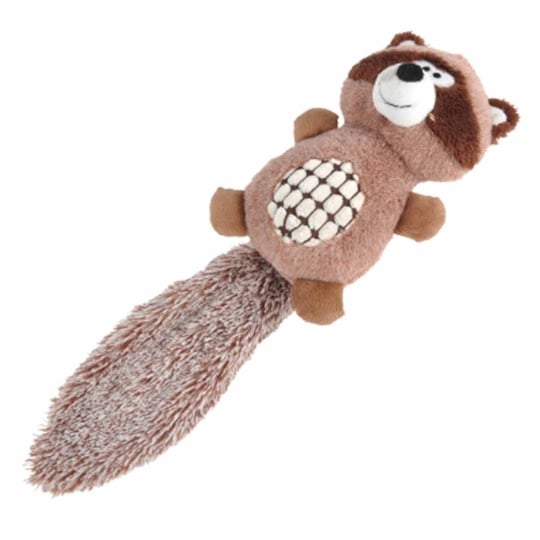 Peluche Pour Chien "raton Laveur" 40cm Marron PARIS PRIX
