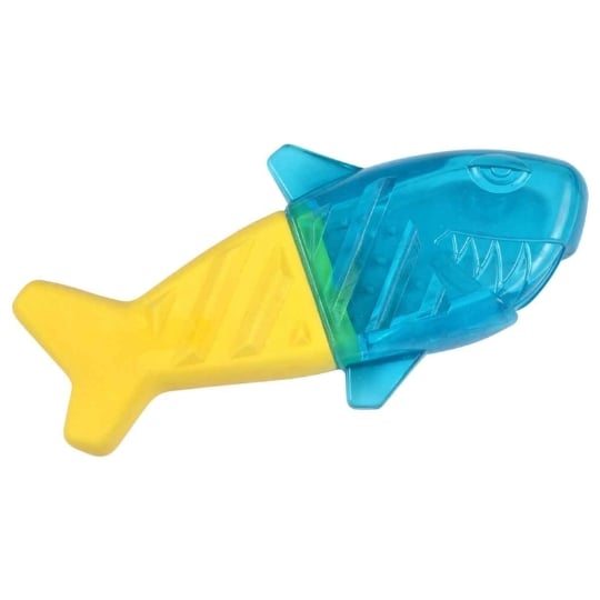 Jouet Pour Chien Givré "requin" 18cm Bleu & Jaune PARIS PRIX