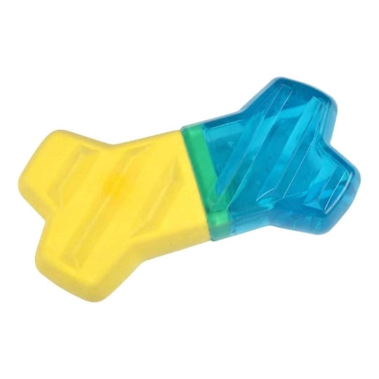 Jouet Pour Chien Givré "os" 13cm Bleu & Jaune PARIS PRIX