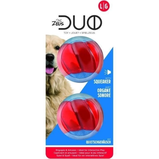 Zeus Duo Ball, 6,3cm Avecsiffleur, 2pc ZEUS