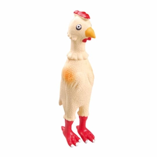 Jouet Pour Chien "poulet" 23cm Écru & Rouge PARIS PRIX