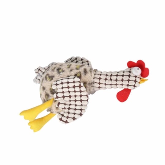 Peluche Pour Chien "coq" 30cm Marron & Blanc PARIS PRIX