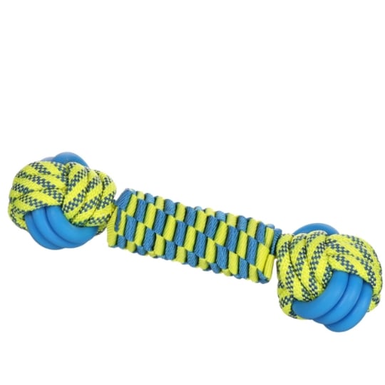 Jouet Balle Nouée Cordon Bleu & Jaune Ø 7 X 28 Cm Pour Chien FLAMINGO