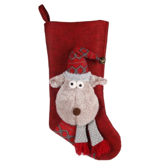 Chaussette Caribou Noël Couleur Aléatoire Jouet Pour Chien Ou Chat FLAMINGO