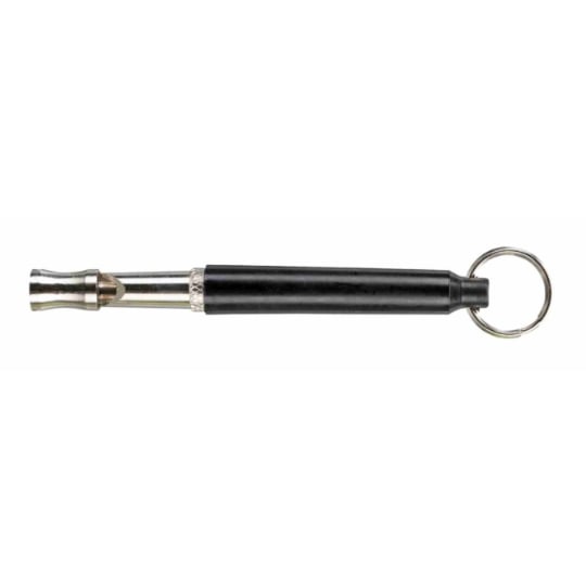 Sifflet Haute Fréquence 8 Cm Noir Gris Pour Entrainement Canin TRIXIE