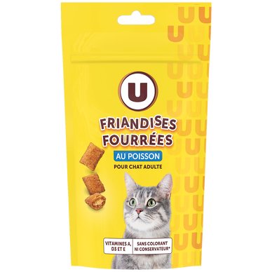 Friandises fourrées au poisson MSC pour chat stérilisé 60g