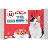 Sachets fraicheur pour chat Emincés en sauce poissons 4x100g