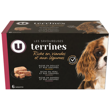 Aliment pour chien Savoureuses terrines riche en viandes & légumes 6x300g