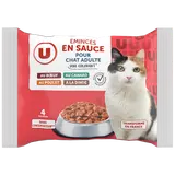 Sachets fraicheur pour chat Emincée en sauce viandes 4x100g