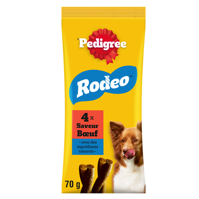 Friandises chien récompenses Rodeo au boeuf PEDIGREE x4 - 70g