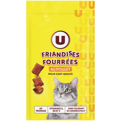 Friandises fourrées poulet fromage U 60g
