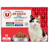 Sachets fraicheur pour chat sauce viandes & poissons 24x100g