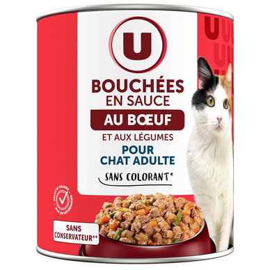 Boîte pour chat Bouchées au boeuf en sauce - 820g