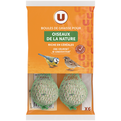 Boules de graisse pour oiseaux de la nature x6 - 540g