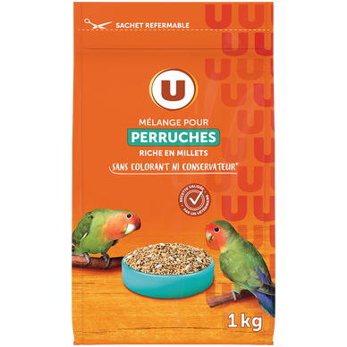 Mélange pour perruches au millet  paquet de 1kg
