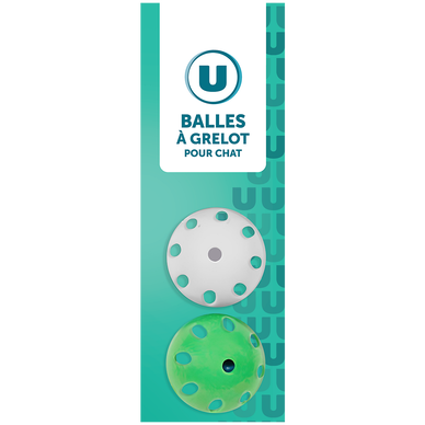 2 balles à grelot pour chat  12g