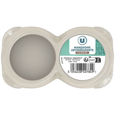 Mangeoire double antidérapante pour chien 2x645ml 237g
