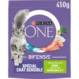 Croquettes pour chat adulte SENSIBLE Dinde, Riz PURINA ONE - 450g
