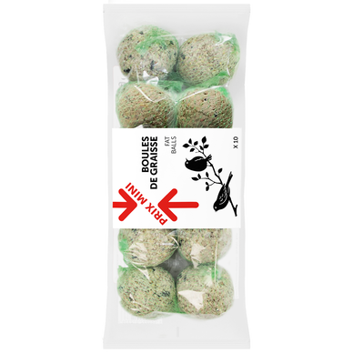Boules de graisse pour oiseaux de la nature x10 PRIX MINI 900g