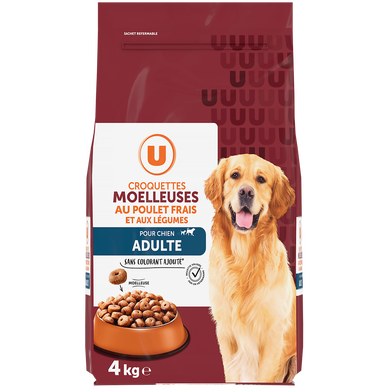 Croquettes pour chien moelleuses au poulet frais & légumes - 4kg