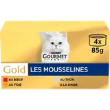 Sachets fraîcheur pour chat GOLD Les Mousselines GOURMET - 4x85g