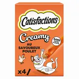 Friandises chat et chatons Creamy snacks au poulet CATISFACTIONS - 4x10g