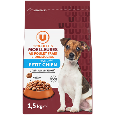 Croquettes pour petit chien moelleuses poulet frais&légumes - 1,5kg