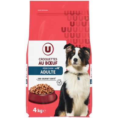 Croquettes au boeuf pour chien  4kg