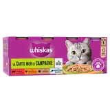 Boîtes chat La Carte Mer et Campagne en gelée 4 variétés WHISKAS - 8x390g