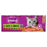 Boîtes chat La Carte du Marché en terrine WHISKAS - 4x400g