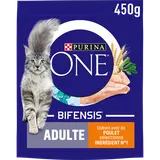 Croquettes pour chat adulte Poulet, Céréales Complètes PURINA ONE - 450g