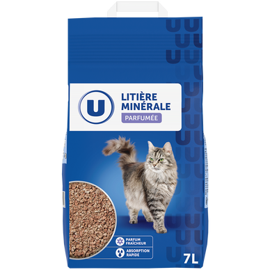 Litière minérale parfumée pour chat - Sac 7L