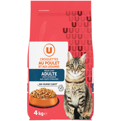 Croquettes au poulet et aux légumes pour chat 4kg