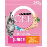 Croquettes pour chaton JUNIOR Poulet, Céréales Complètes PURINA ONE -450g