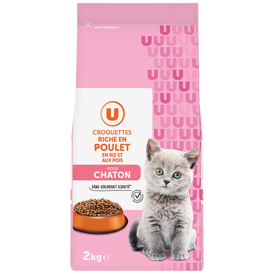 Croquettes riches en poulet pour chaton  2kg