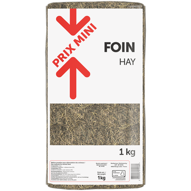 Foin compact pour rongeurs PRIX MINI sac 1kg