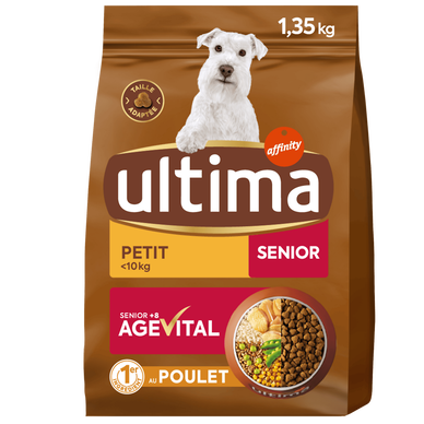 Croquettes pour chien mini senior agevital + 8 ans ULTIMA 1,35kgs