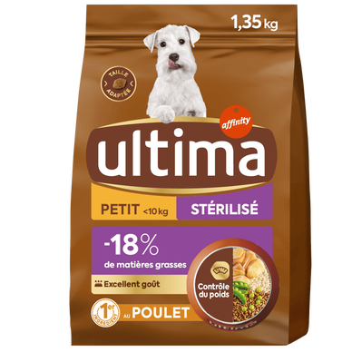Croquettes pour chien mini stérilisé ULTIMA 1,35kgs