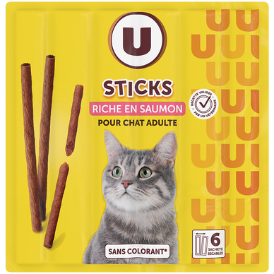 Sticks au saumon pour chat U 6x5g