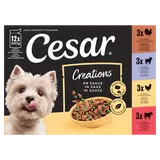 Sachets fraîcheur chien Sélection en sauce Cesar - 12x100g